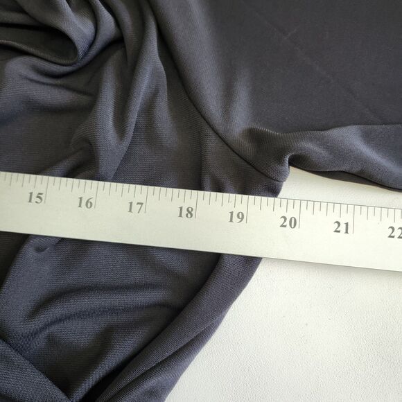 Talbots Black Faux Wrap Dress Womens Medium Cinched Side Long Sleeves Pullover - Picture 8 of 10